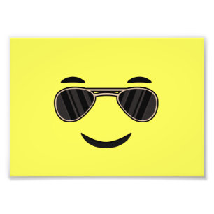 Sunglasses Emoji Photo Print