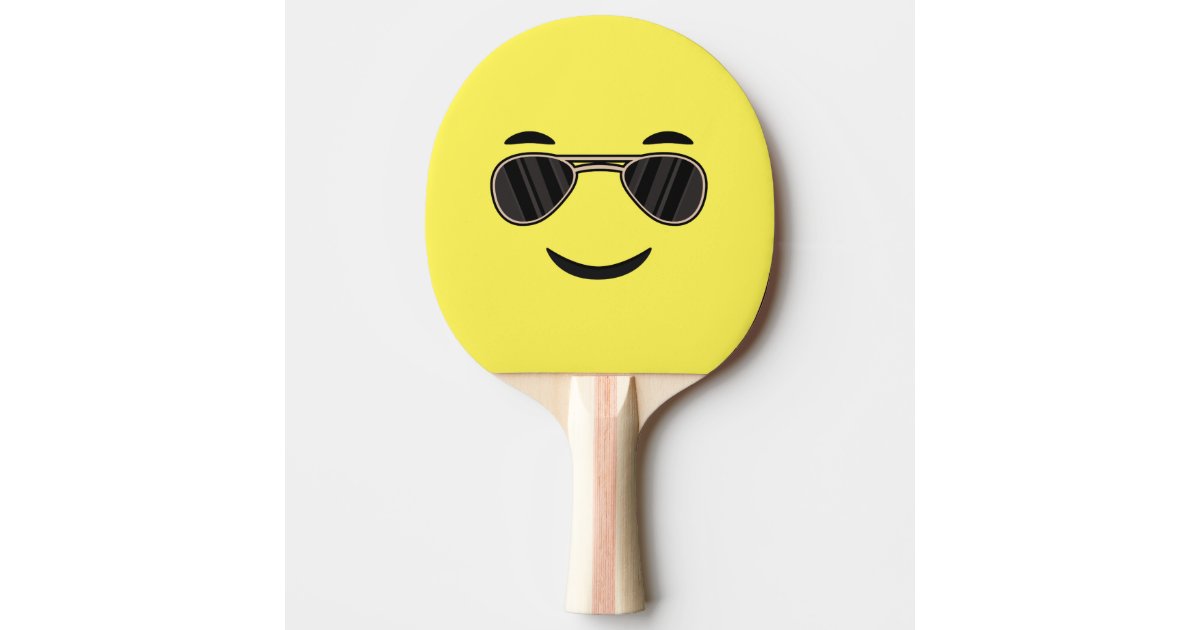 Sunglasses Emoji Ping Pong Paddle Zazzle