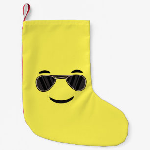 Sunglasses Emoji Small Christmas Stocking
