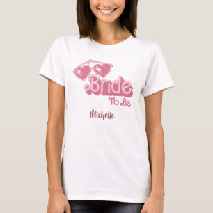 Sunglasses, Heart, Bride to Be. Editable T-Shirt