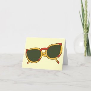 Sunglasses in yellow and red Note Cards