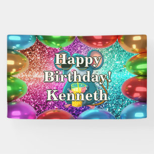 Sunglasses Mouse Personalised character birthday Banner