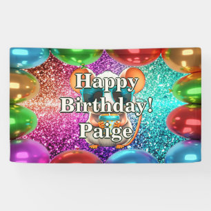 Sunglasses Mouse Personalised character birthday Banner