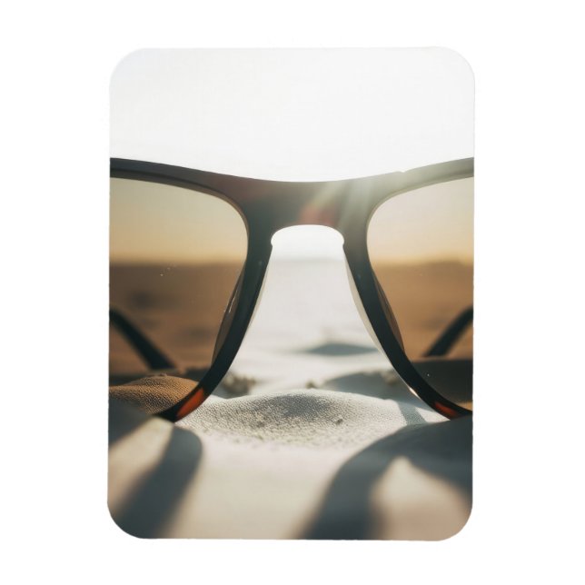 Sunglasses on Sand Magnet (Vertical)