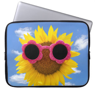 Sunglasses On Sunflower  Laptop Sleeve