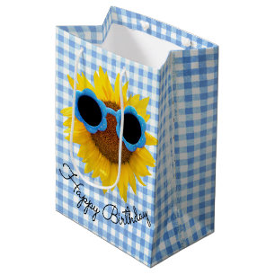 Sunglasses On Sunflower Medium Gift Bag