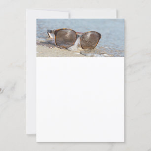 Sunglasses on the beach invitation