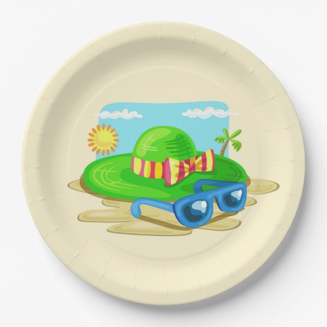 Sunglasses Paper Plate (Front)