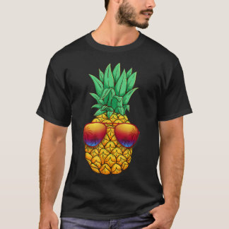 Sunglasses Pineapple Aloha Hawaii Luau Hawaiian Va T-Shirt