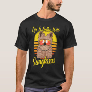 Sunglasses Retro Sunset Beach Vacation Yorkshire T T-Shirt