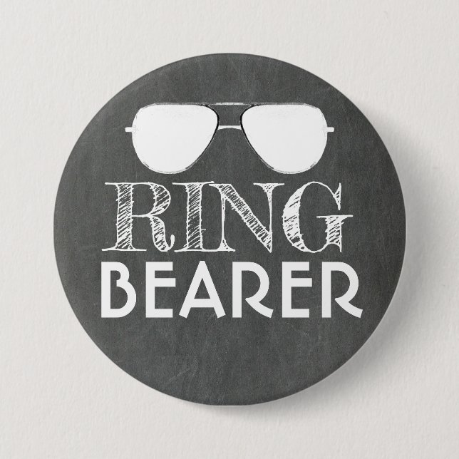 Sunglasses Ring Bearer Ring Security Wedding 7.5 Cm Round Badge (Front)