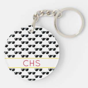 Sunglasses School INITIALS Team Colours Grad Cool Key Ring