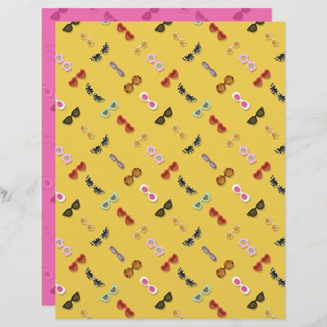 Sunglasses Scrapbook Paper (Front/Back)