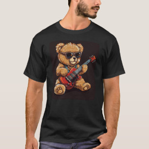 Sunglasses Teddy Bear for Musicians and Guitarists T-Shirt