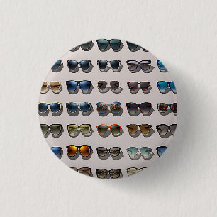 Sunglasses themed gift 3 cm round badge