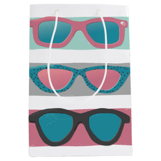 Sunglasses Trio Pink Medium Gift Bag (Front)