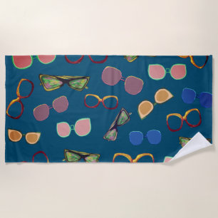 Sunglasses Vintage Beach Mood  Beach Towel