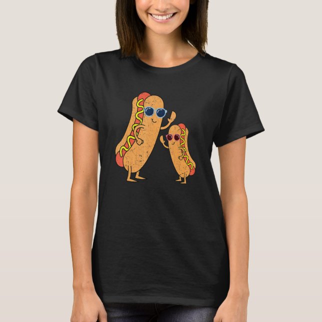 Sunglasses Wiener Hotdog  Foodie Fast Food Cool Ho T-Shirt (Front)