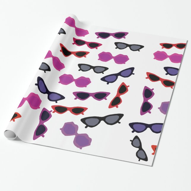 Sunglasses Wrapping Paper (Unrolled)