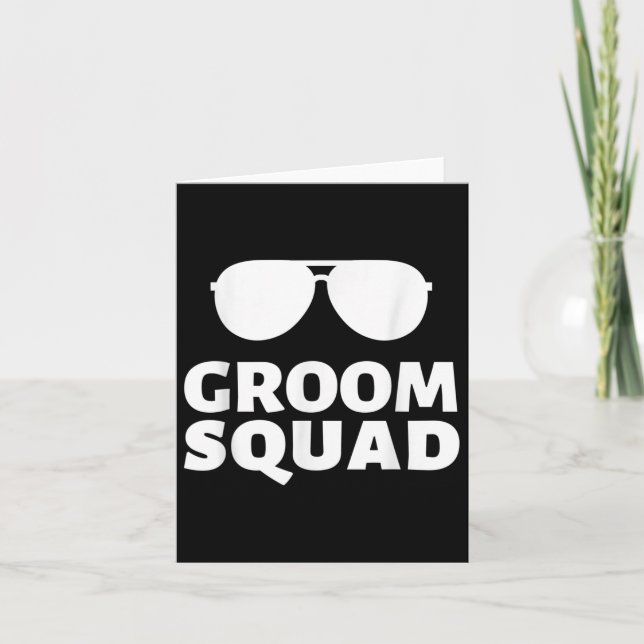 Sungles Groom Squad Funny Crew Bachelor Wedding Pa Card (Front)