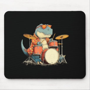 Sungles Rockstar Dinosaur With Cool Drums Costume Mouse Mat