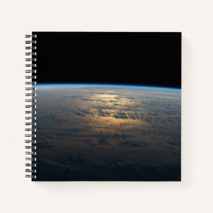 Sunglint Beams Off A Partly Cloudy South Pacific Notebook
