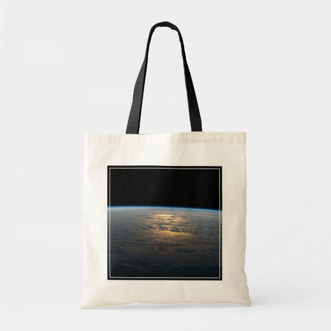 Sunglint Beams Off A Partly Cloudy South Pacific Tote Bag (Front)