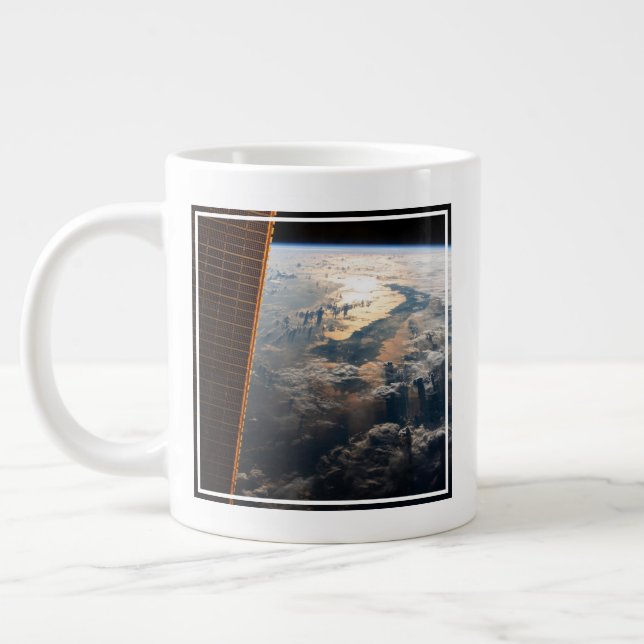 Sunglint Beams Off Celebes Sea In Southeast Asia Large Coffee Mug (Left)