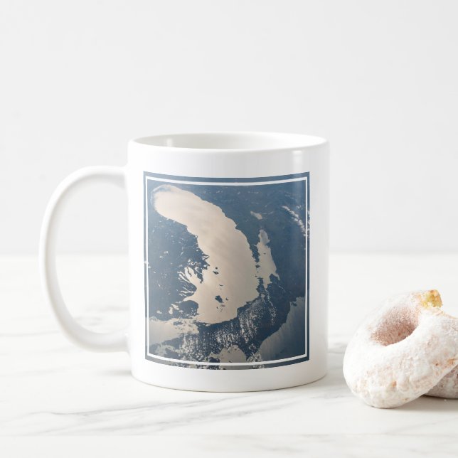 Sunglint Beams Off Lake Michigan Coffee Mug (With Donut)