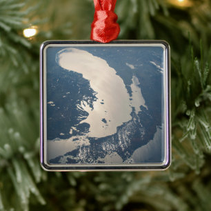 Sunglint Beams Off Lake Michigan Metal Tree Decoration