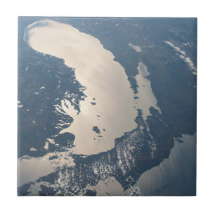 Sunglint Beams Off Lake Michigan Tile