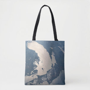 Sunglint Beams Off Lake Michigan Tote Bag