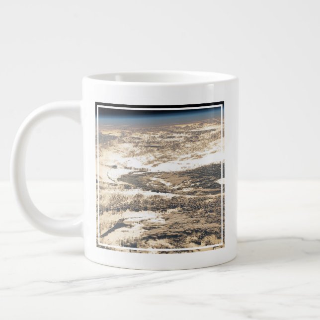 Sunglint Beams Off The Atlantic Ocean Large Coffee Mug (Left)