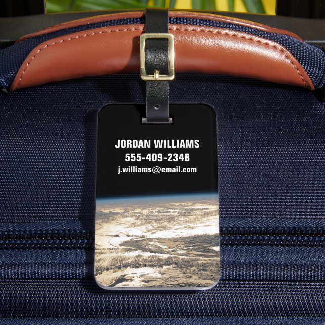 Sunglint Beams Off The Atlantic Ocean Luggage Tag (Front Insitu 2)