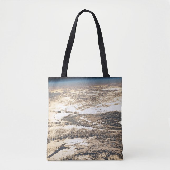 Sunglint Beams Off The Atlantic Ocean Tote Bag (Front)