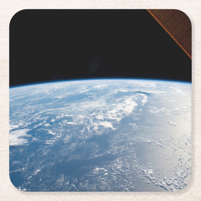 Sunglint Beams Off The Waters Of The Pacific Ocean Square Paper Coaster (Front)