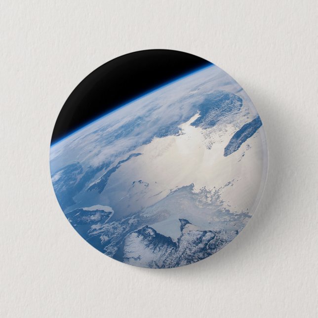 Sunglint Off The Gulf Of St. Lawrence In Canada. 6 Cm Round Badge (Front)