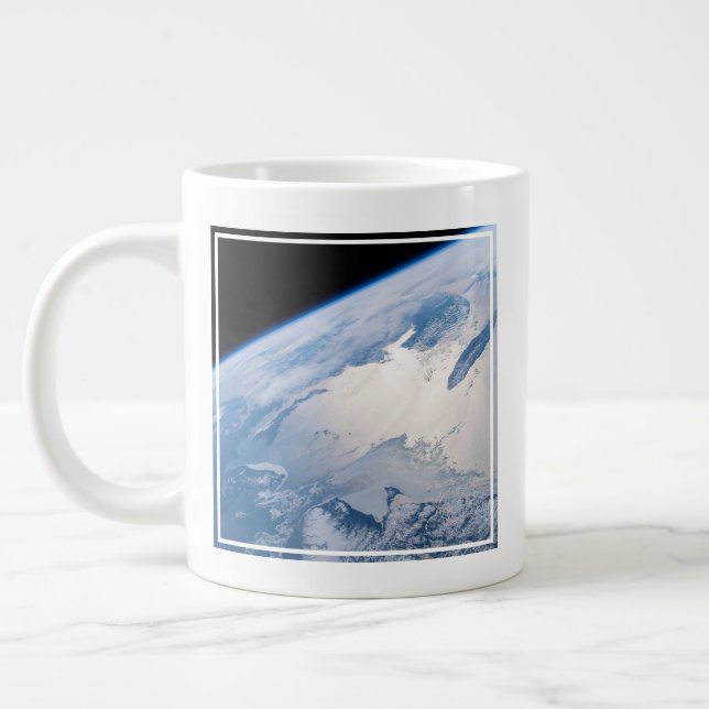 Sunglint Off The Gulf Of St. Lawrence In Canada. Large Coffee Mug (Left)