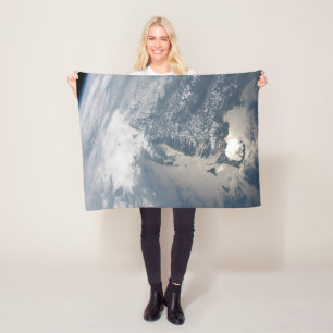 Sunglint On The Waters Of Earth. Fleece Blanket