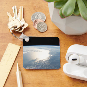 Sunglint Reflects Off The Gulf Of Mexico Key Ring