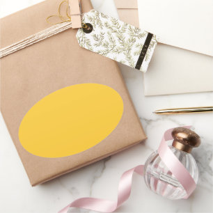 Sunglow Yellow Oval Sticker