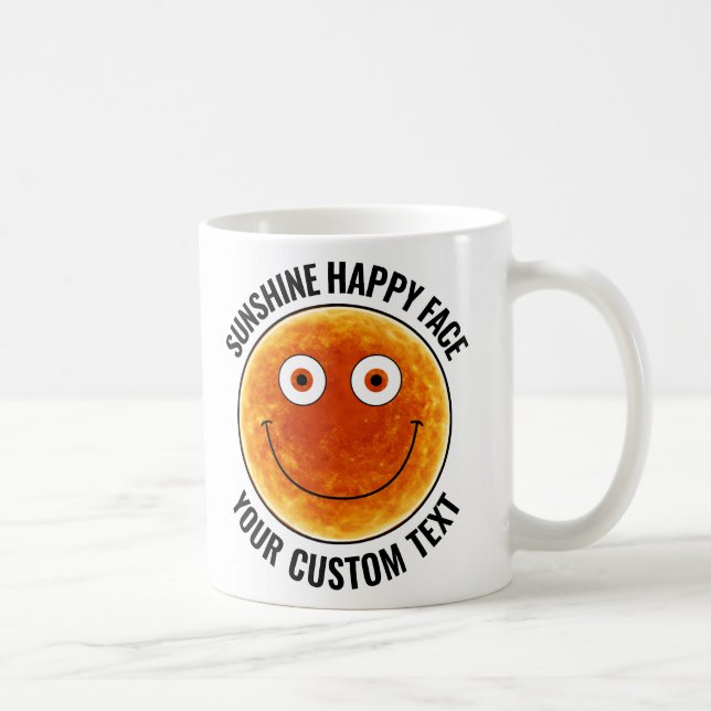 Sunhine Happy Face Personalized Custom Mug (Right)