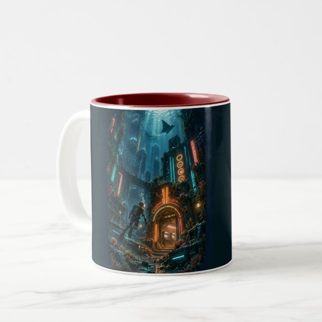 Sunken Arcade Two-Tone Coffee Mug (Front Left)