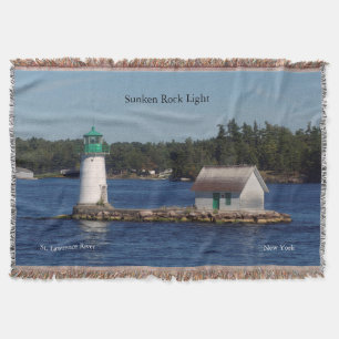 Sunken Rock Light throw blanket