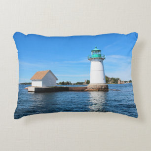 Sunken Rock Lighthouse, New York Accent Pillow