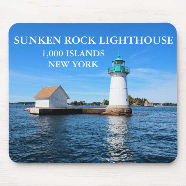 Sunken Rock Lighthouse, New York Mouse Mat (Front)