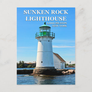 Sunken Rock Lighthouse, New York Postcard