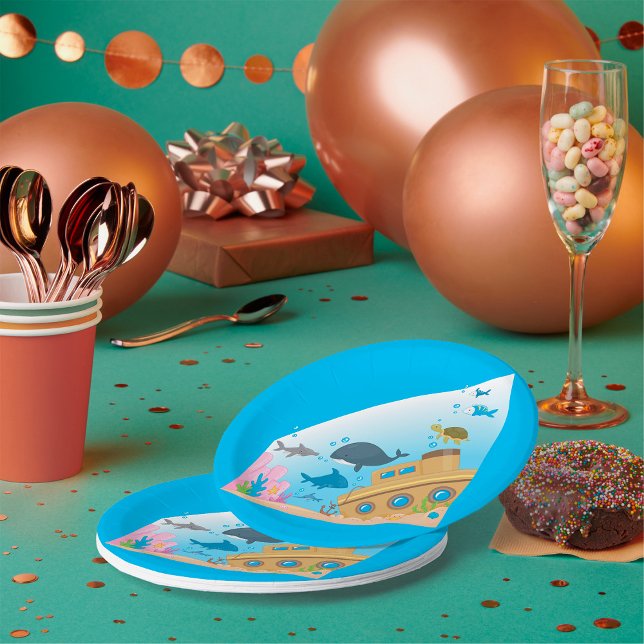 Sunken Ship And Fish Paper Plate (Creator Uploaded)