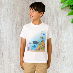 Sunken Ship And Fish T-Shirt