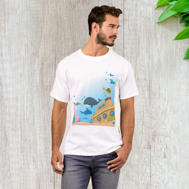 Sunken Ship And Fish T-Shirt (Creator Uploaded)